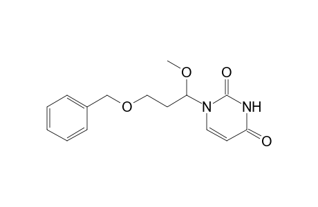 1-(1-Methoxy-3-phenylmethoxy-propyl)pyrimidine-2,4-dione