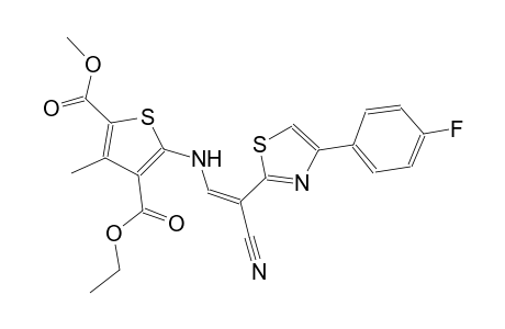 4-ethyl 2-methyl 5-({(Z)-2-cyano-2-[4-(4-fluorophenyl)-1,3-thiazol-2-yl]ethenyl}amino)-3-methyl-2,4-thiophenedicarboxylate