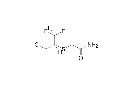 (1-TRIFLUOROMETHYL-2-CHLOROETHYLTHIO)ACETIC ACID, AMIDE