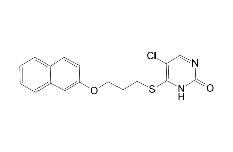 5-Chloro-4-([3-(2-naphthyloxy)propyl]sulfanyl)-2(1H)-pyrimidinone