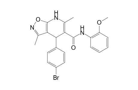 4-(4-Bromophenyl)-N-(2-methoxyphenyl)-3,6-dimethyl-4,7-dihydroisoxazolo[5,4-b]pyridine-5-carboxamide
