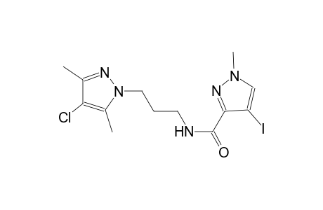 N-[3-(4-chloro-3,5-dimethyl-1H-pyrazol-1-yl)propyl]-4-iodo-1-methyl-1H-pyrazole-3-carboxamide