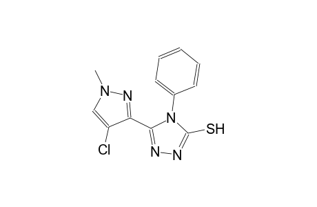 5-(4-chloro-1-methyl-1H-pyrazol-3-yl)-4-phenyl-4H-1,2,4-triazole-3-thiol