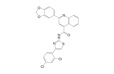 2-(1,3-benzodioxol-5-yl)-N-[4-(2,4-dichlorophenyl)-1,3-thiazol-2-yl]-4-quinolinecarboxamide