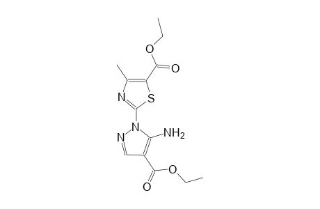 ethyl 2-[5-amino-4-(ethoxycarbonyl)-1H-pyrazol-1-yl]-4-methyl-1,3-thiazole-5-carboxylate