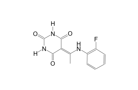 5-[1-(2-fluoroanilino)ethylidene]-2,4,6(1H,3H,5H)-pyrimidinetrione