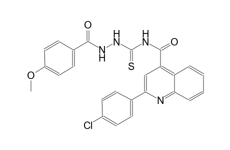 2-(4-chlorophenyl)-N-{[2-(4-methoxybenzoyl)hydrazino]carbothioyl}-4-quinolinecarboxamide