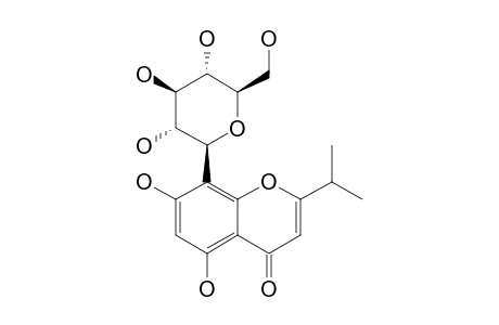 8-BETA-C-GLUCOPYRANOSYL-5,7-DIHYDROXY-2-ISOPROPYLCHROMONE