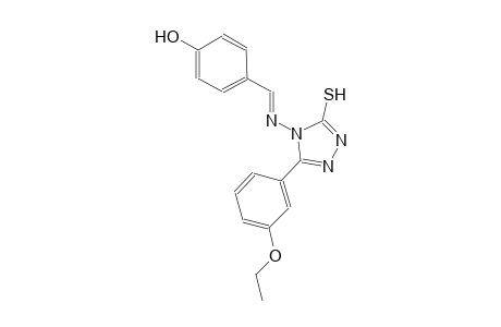 4-((E)-{[3-(3-ethoxyphenyl)-5-sulfanyl-4H-1,2,4-triazol-4-yl]imino}methyl)phenol