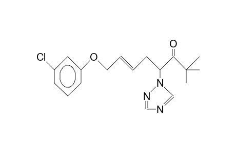 2,2-Dimethyl-4-(1,2,4-triazolyl)-8-(3-chloro-phenoxy)-trans-6-octen-3-one