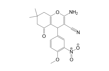 2-amino-4-(4-methoxy-3-nitrophenyl)-7,7-dimethyl-5-oxo-5,6,7,8-tetrahydro-4H-chromene-3-carbonitrile