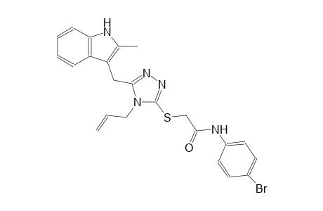 2-({4-allyl-5-[(2-methyl-1H-indol-3-yl)methyl]-4H-1,2,4-triazol-3-yl}sulfanyl)-N-(4-bromophenyl)acetamide