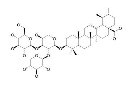 ARALIASAPONIN-IX;URSOLIC-ACID-3-O-BETA-D-GLUCOPYRANOSYL-(1->3)-[BETA-D-XYLOPYRANOSYL-(1->2)]-ALPHA-L-ARABINOPYRANOSIDE