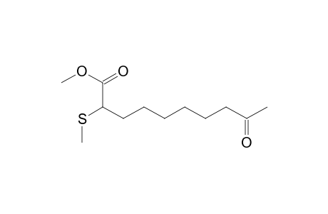 Decanoic acid, 2-(methylthio)-9-oxo-, methyl ester