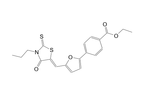 benzoic acid, 4-[5-[(Z)-(4-oxo-3-propyl-2-thioxo-5-thiazolidinylidene)methyl]-2-furanyl]-, ethyl ester