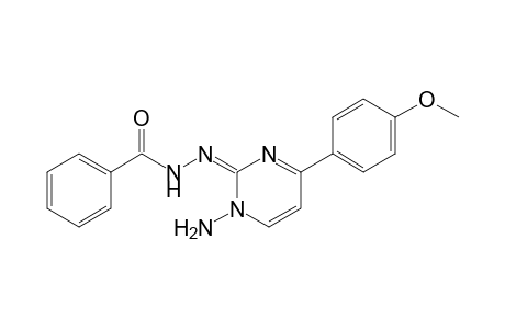 2-Benzoylhydrazono-4-(4'-methoxyphenyl)-2H-pyrimidin-1-ylamine