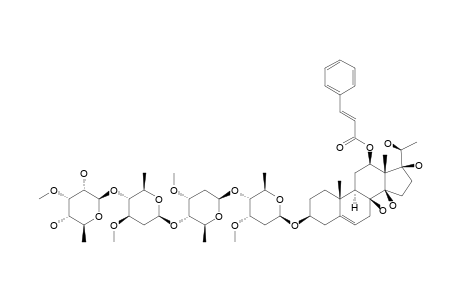 STEPHANOSIDE_J;12-O-(E)-CINNAMOYLSARCOSTIN_3-O-BETA-D-(3-O-METHYL-6-DEOXYALLOPYRANOSYL)-(1->4)-BETA-D