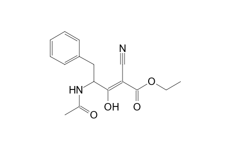 Ethyl 4-(acetylamino)-2-cyano-3-hydroxy-5-phenylpent-2-enoate