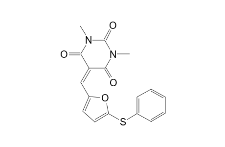 1,3-Dimethyl-5-[(5-phenylsulfanyl-2-furyl)methylene]hexahydropyrimidine-2,4,6-trione