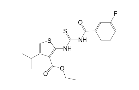ethyl 2-({[(3-fluorobenzoyl)amino]carbothioyl}amino)-4-isopropyl-3-thiophenecarboxylate