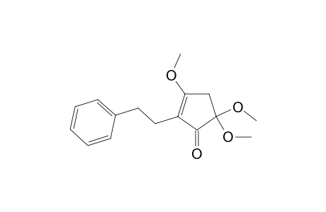 2-Cyclopenten-1-one, 3,5,5-trimethoxy-2-(2-phenylethyl)-