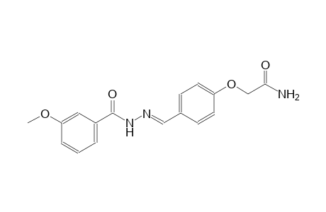 2-(4-{(E)-[(3-methoxybenzoyl)hydrazono]methyl}phenoxy)acetamide