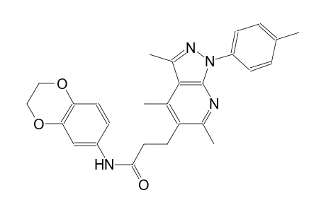 1H-pyrazolo[3,4-b]pyridine-5-propanamide, N-(2,3-dihydro-1,4-benzodioxin-6-yl)-3,4,6-trimethyl-1-(4-methylphenyl)-
