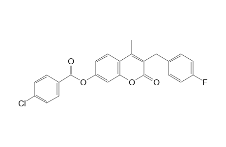 3-(p-fluorobenzyl)-7-hydroxy-4-methylcoumarin, p-chlorobenzoate