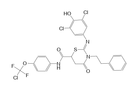 2H-1,3-thiazine-6-carboxamide, N-[4-(chlorodifluoromethoxy)phenyl]-2-[(3,5-dichloro-4-hydroxyphenyl)imino]tetrahydro-4-oxo-3-(2-phenylethyl)-, (2Z)-