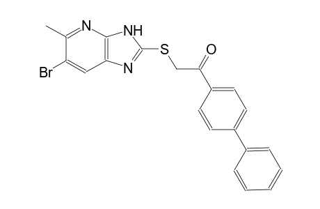 1-[1,1'-biphenyl]-4-yl-2-[(6-bromo-5-methyl-3H-imidazo[4,5-b]pyridin-2-yl)sulfanyl]ethanone