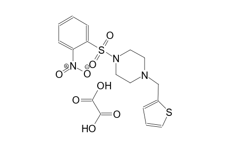 1-((2-nitrophenyl)sulfonyl)-4-(thiophen-2-ylmethyl)piperazine oxalate