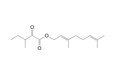 3',7'-Dimethylocta-2',6'-dienyl 3-methyl-2-oxopentanoate