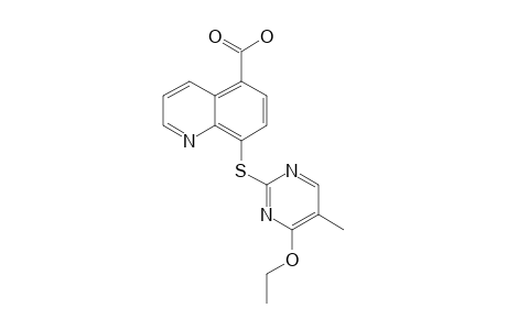 4-ETHOXY-5-METHYL-2-[(5-CARBOXY-8-QUINOLYL)-THIO]-PYRIMIDINE