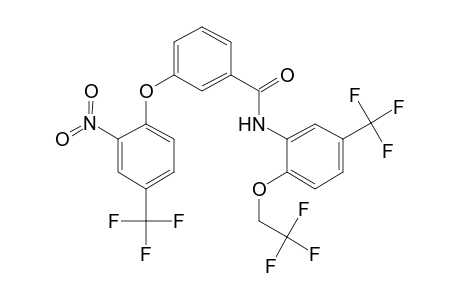 Benzamide, 3-(4-trifluoromethyl-2-nitrophenoxy)-N-[2-(2,2,2-trifluoroethoxy)-5-trifluoromethylphenyl]-