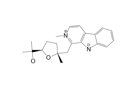 (2R*,5R*)-1-METHYL-1-(5-(2-METHYL-2H-BETA-CARBOLIN-1-YLMETHYL)-5-METHYL-PERHYDRO-2-FURANYL)-ETHYL-ALCOHOL;(+/-)-CHRYSOTRICINE