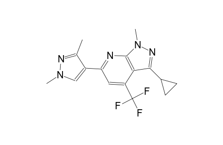 3-cyclopropyl-6-(1,3-dimethyl-1H-pyrazol-4-yl)-1-methyl-4-(trifluoromethyl)-1H-pyrazolo[3,4-b]pyridine