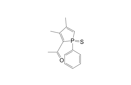 Ethanone, 1-(3,4-dimethyl-1-phenyl-1H-phosphol-2-yl)-, P-sulfide