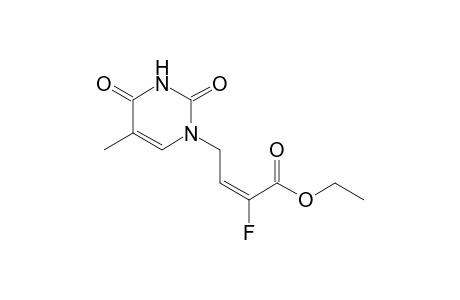(E)-2-fluoro-4-(5-methyl-2,4-dioxo-1-pyrimidinyl)-2-butenoic acid ethyl ester
