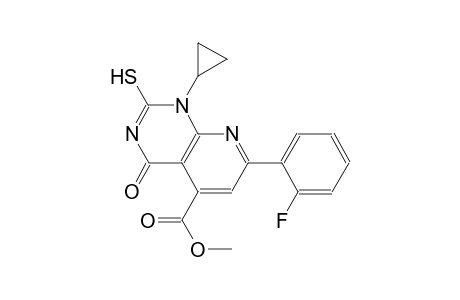 pyrido[2,3-d]pyrimidine-5-carboxylic acid, 1-cyclopropyl-7-(2-fluorophenyl)-1,4-dihydro-2-mercapto-4-oxo-, methyl ester