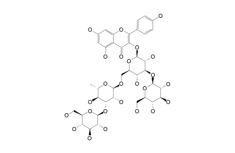 #4A;DESACYL-CHAKAFLAVONOSIDE-A;KAEMPFEROL-3-O-[BETA-D-GLUCOPYRANOSYL-(1->3)]-[BETA-D-GLUCOPYRANOSYL-(1->3)-ALPHA-L-RHAMNOPYRANOSYL-(1->6)]-BETA-D-GLUCOPYRANOSI