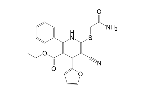 ethyl 6-[(2-amino-2-oxoethyl)sulfanyl]-5-cyano-4-(2-furyl)-2-phenyl-1,4-dihydro-3-pyridinecarboxylate