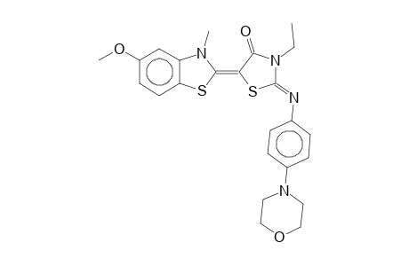 3-Ethyl-5-(5-methoxy-3-methyl-2-benzothiazolinylidene)-2-(4-morpholinophenylimino)-4-thiazolidinone