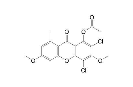 9H-Xanthen-9-one, 1-(acetyloxy)-2,4-dichloro-3,6-dimethoxy-8-methyl-