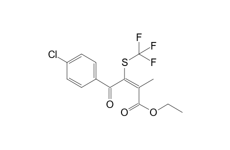 (E)-ethyl 4-(4-chlorophenyl)-2-methyl-4-oxo-3-(trifluoromethylthio)but-2-enoate