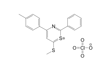 6-Methylthio-2-phenyl-4-(4-methylphenyl)-1,3-thiazinium perchlorate