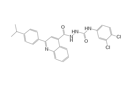 N-(3,4-dichlorophenyl)-2-{[2-(4-isopropylphenyl)-4-quinolinyl]carbonyl}hydrazinecarboxamide