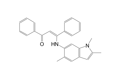 2-propen-1-one, 1,3-diphenyl-3-[(1,2,5-trimethyl-1H-indol-6-yl)amino]-, (2Z)-
