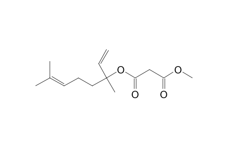 Malonic acid, methyl ester 3,7-dimethyl-1,6-octadien-3-yl ester