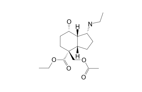 (1S*,2S*,5R*,6S*,9R*)-Ethyl 5-acetoxymethyl-9-ethylamino-2-hydroxybicyclo[4.3.0]nonane-5-carboxylate