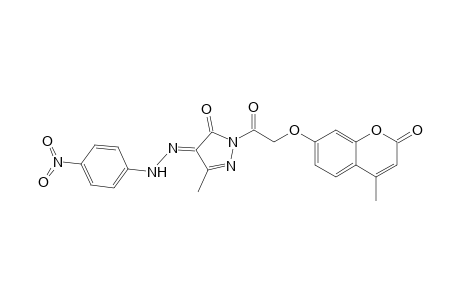 1-(4-Methylcoumarinyl-7-oxyacetyl)-3-methyl-4-(4-nitrophenyl)hydrazono-2-pyrazolin-5-one